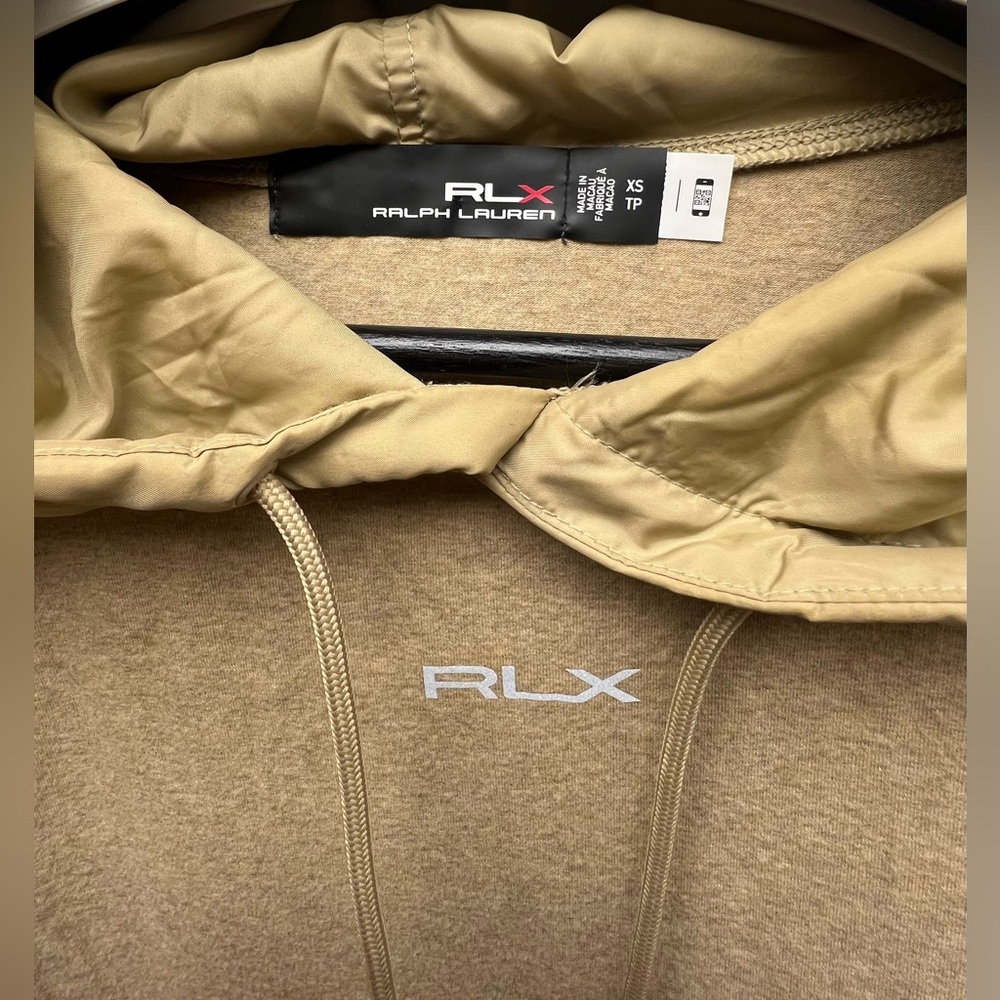 RLX Ralph Lauren Tan Hooded Shirt -‎ XSmall